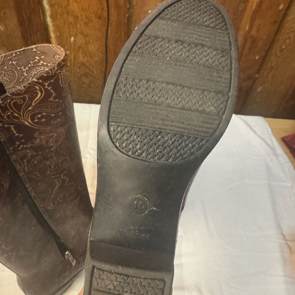 A Cowgirl’s Dream Chic Brown Patterned Heeled Rai… - image 7